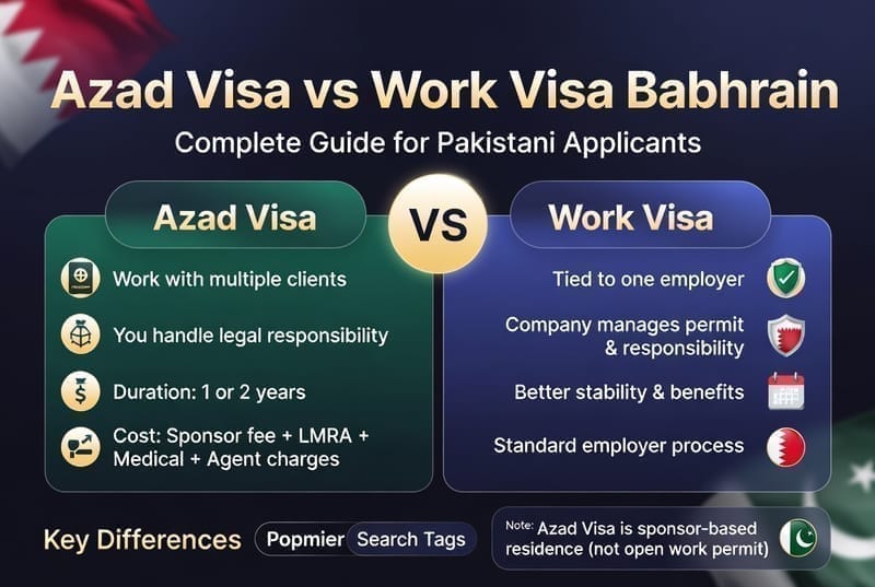 Azad Visa vs Work Visa Bahrain: Documents Required for Pakistan Applicants